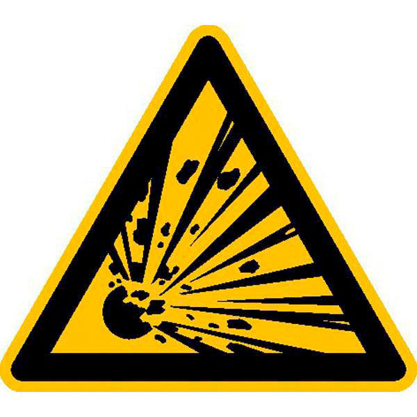 Signe d'avertissement SafetyMarking® contre les substances explosives  ZOOM