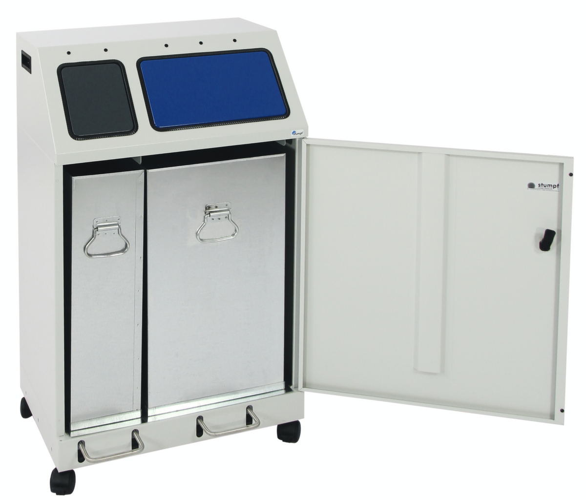 stumpf Station de collecte de matières recyclables compacte Duplex, capacité 1x30 l/1x60 l  ZOOM