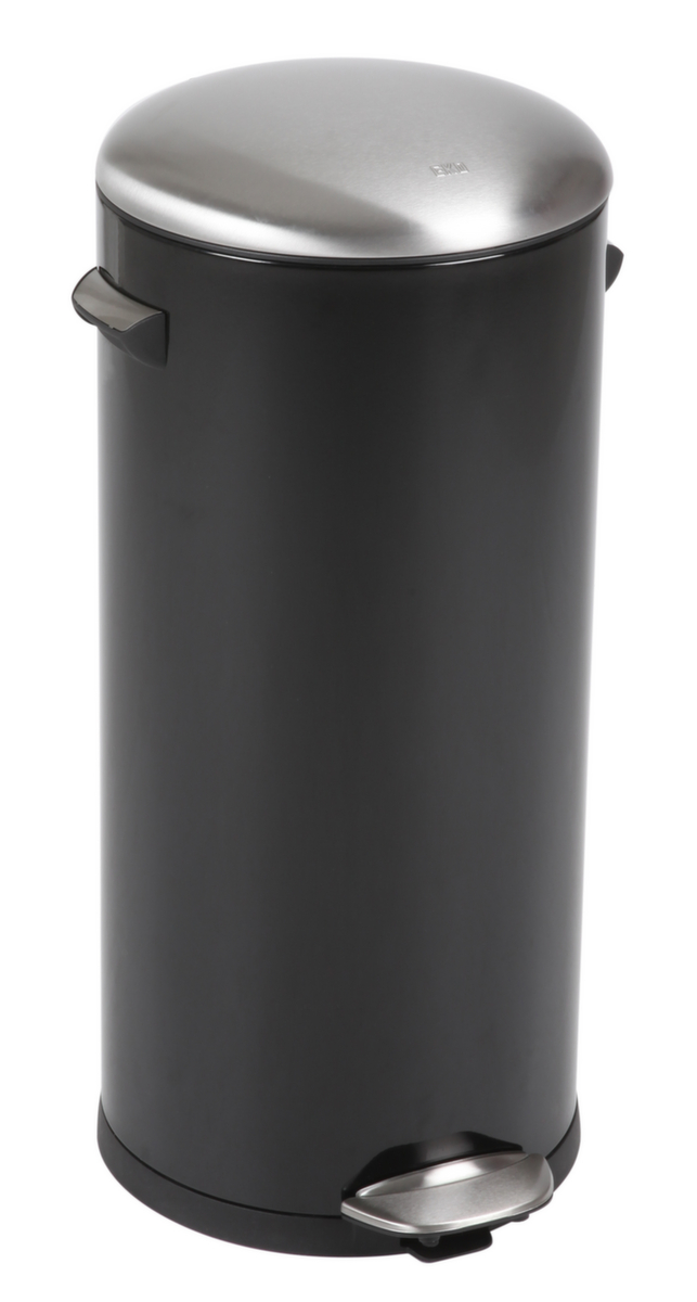 Poubelle à pédale EKO Belle Deluxe avec couvercle en acier inoxydable, 30 l, noir mat  ZOOM