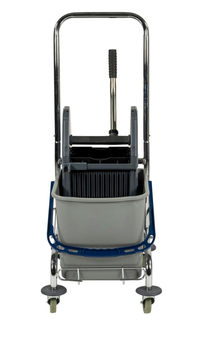 Chariot de lavage humide avec presse à balais, 1x27 l seau en bleu  ZOOM