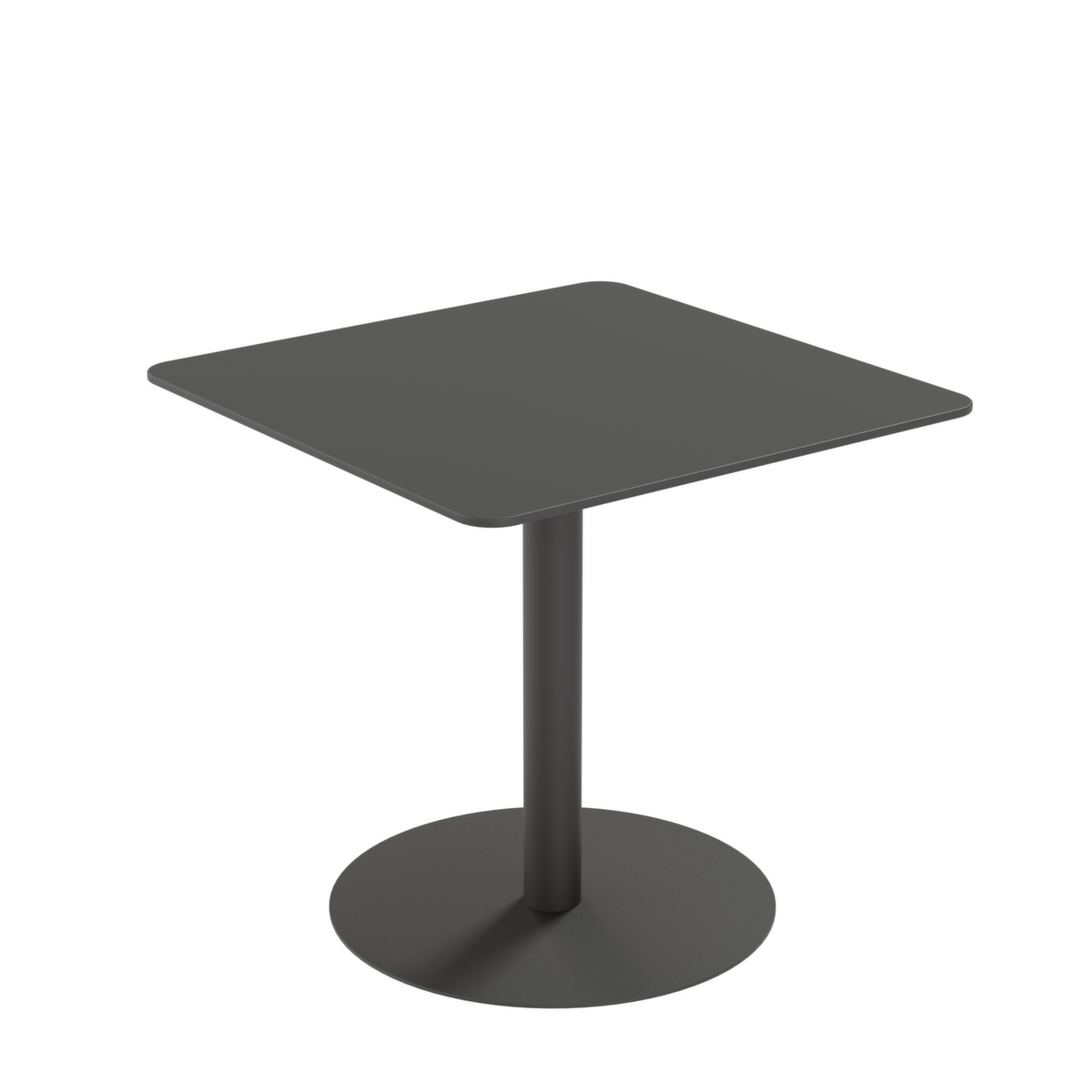 Paperflow Table d'extérieur résistante aux intempéries Cross, largeur x profondeur 800 x 800 mm, panneau noir  ZOOM