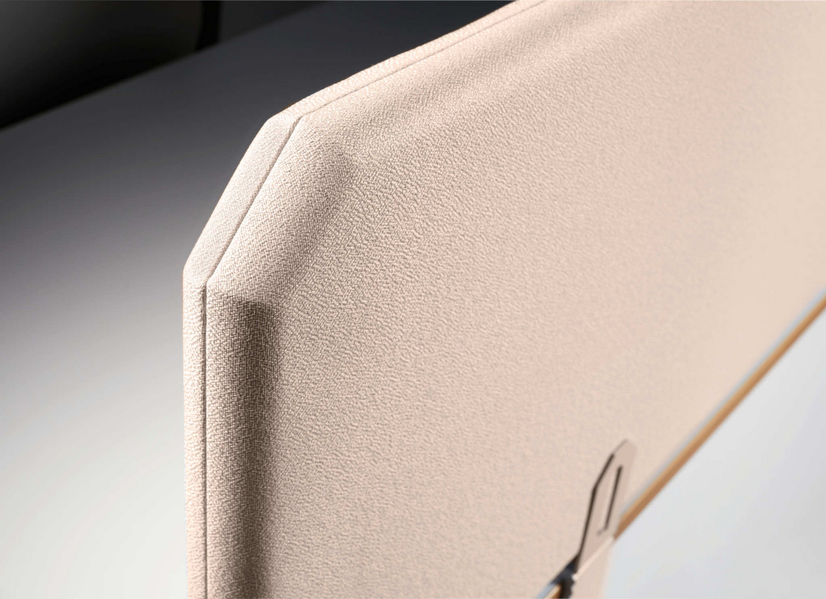 Cloison de table insonorisante, hauteur x largeur 450 x 800 mm, paroi beige  ZOOM