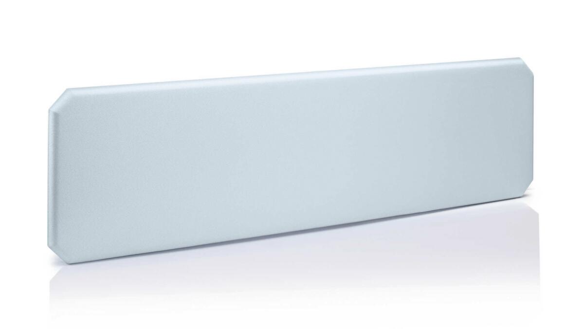 Cloison de table antivirale, hauteur x largeur 450 x 1200 mm, paroi gris clair