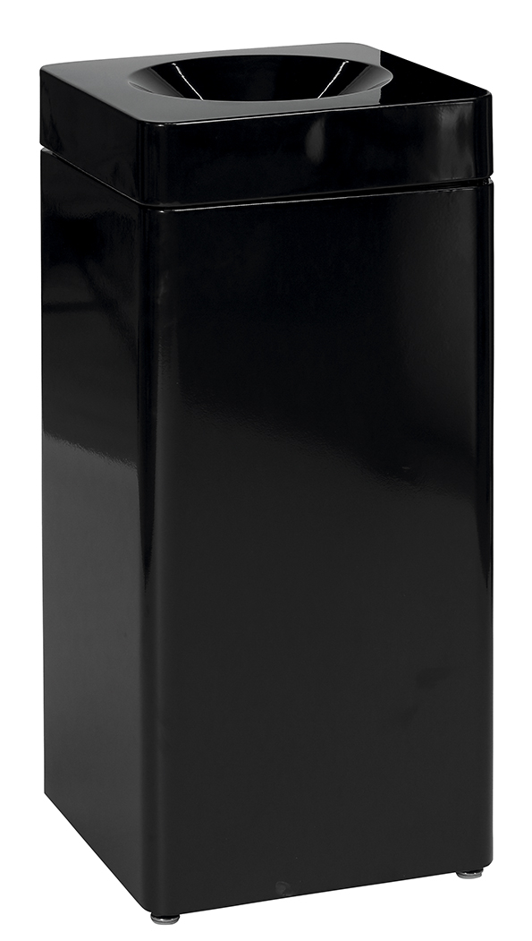Conteneur de matières recyclables auto-extinguible probbax®, 40 l, noir, partie supérieure noir  ZOOM