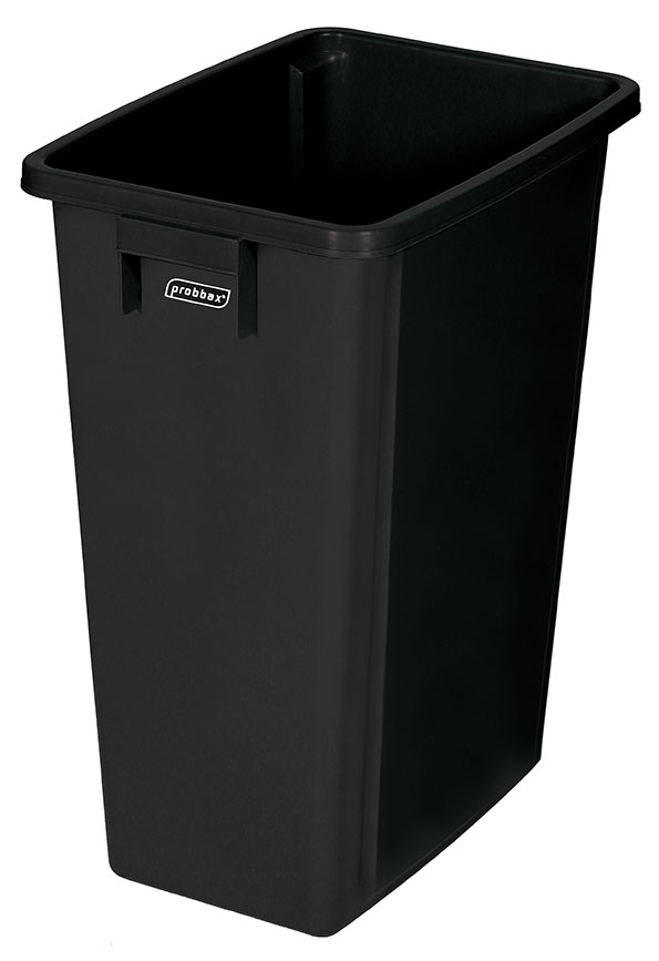 Collecteur ouvert de matières recyclables probbax®, 60 l, noir  ZOOM