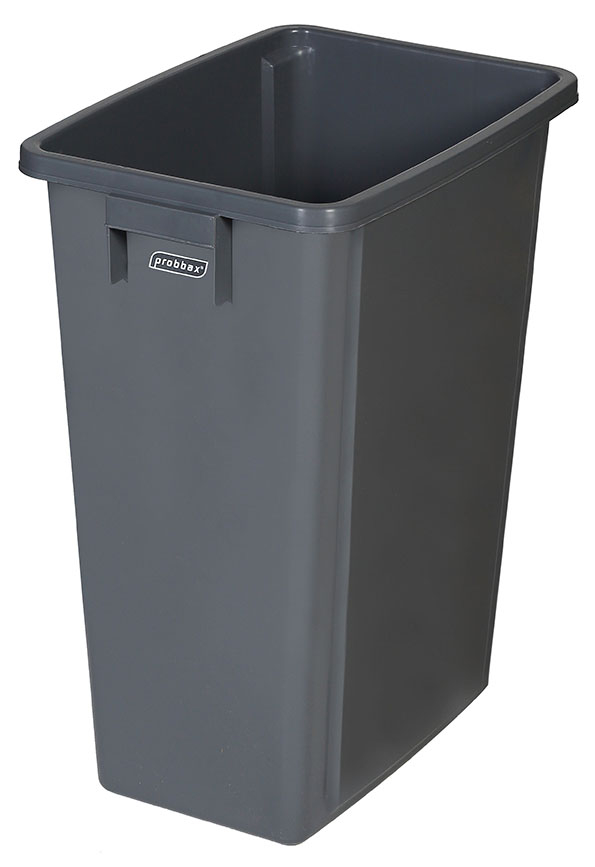Collecteur ouvert de matières recyclables probbax®, 60 l, gris  ZOOM