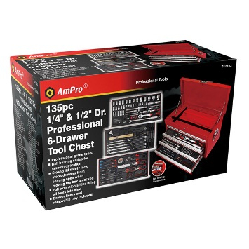 boîte à outils avec kit d’outils 135 pièces  ZOOM
