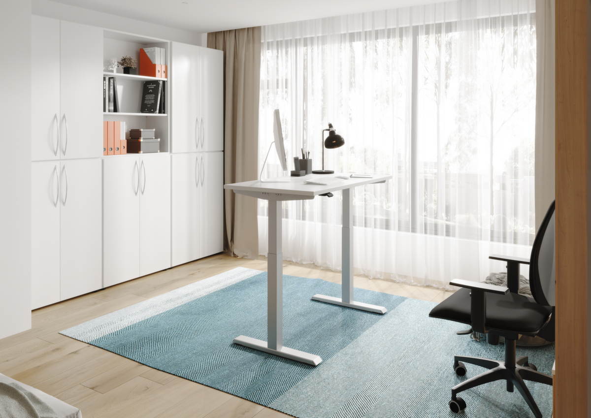 Bureau assis-debout à hauteur réglable électriquement Mini Office XMST612  ZOOM
