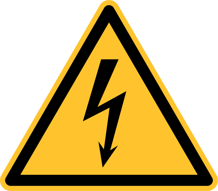 Panneau d'avertissement tension électrique, étiquette  ZOOM