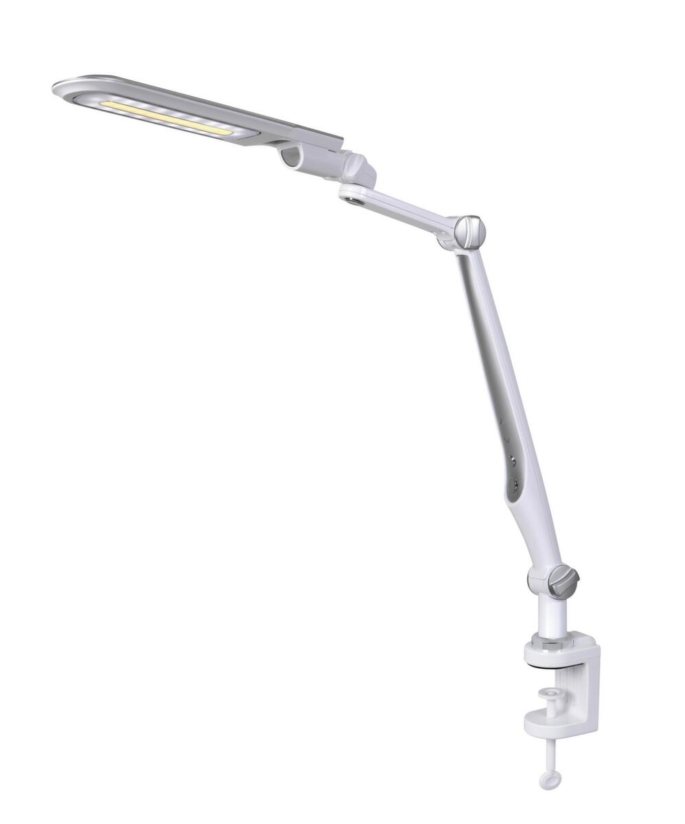 Hansa lampe de table à DEL flexible Multiflex avec pied ou pince, lumière blanc lumière du jour à blanc chaud, blanc/argent  ZOOM
