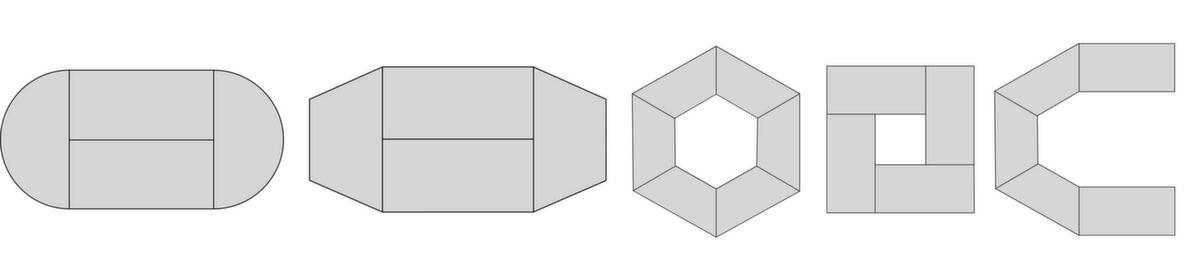 Table polyvalente rectangulaire en tube carré  ZOOM