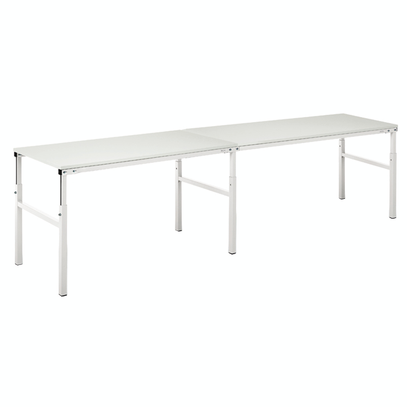Treston Table de rallonge, largeur x profondeur 1500 x 700 mm, plaque gris clair  ZOOM