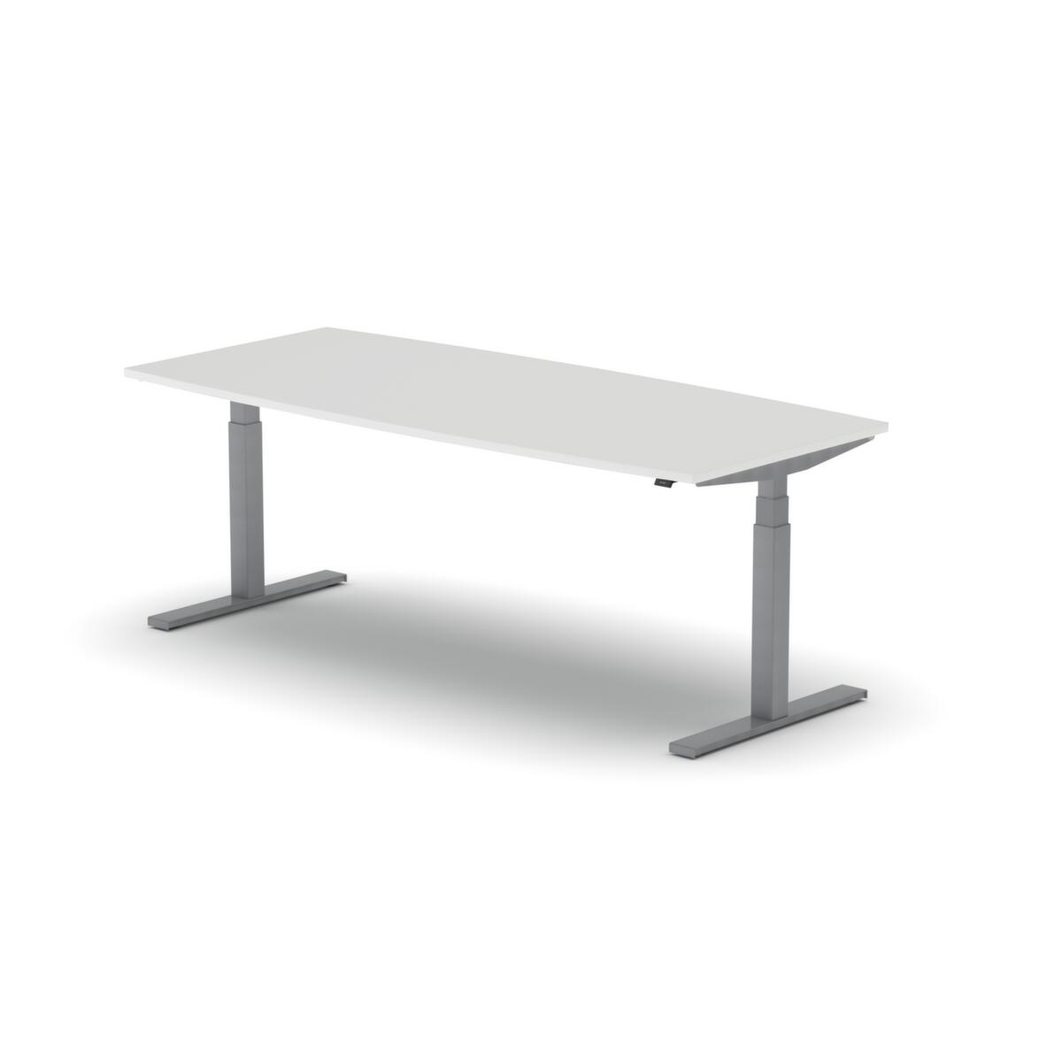 Nowy Styl Table de conférence hauteur réglable électriquement eModel 2.0, largeur x profondeur 2000 x 800 mm, panneau BI White