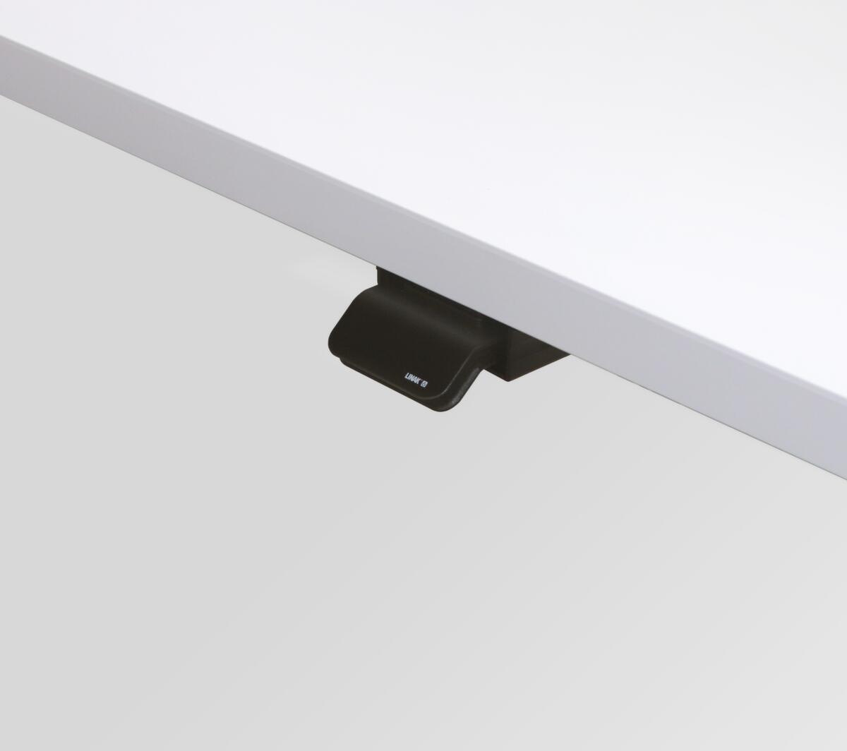 Table de conférence hauteur réglable électriquement, largeur x profondeur 2200 x 1030 mm, panneau gris  ZOOM