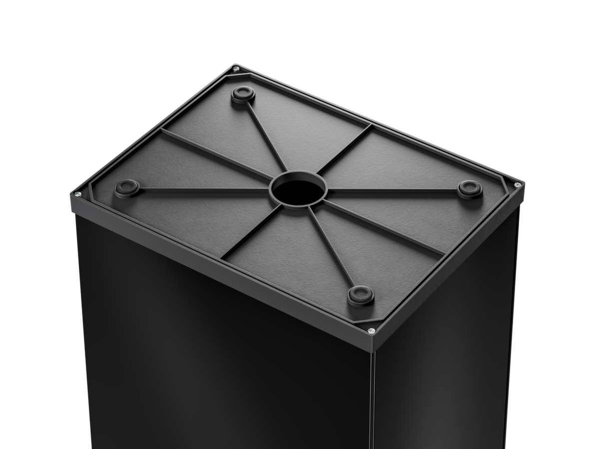 Hailo Poubelle Big-Box Swing XL avec couvercle oscillant à fermeture automatique, 52 l, noir Missing translation ZOOM