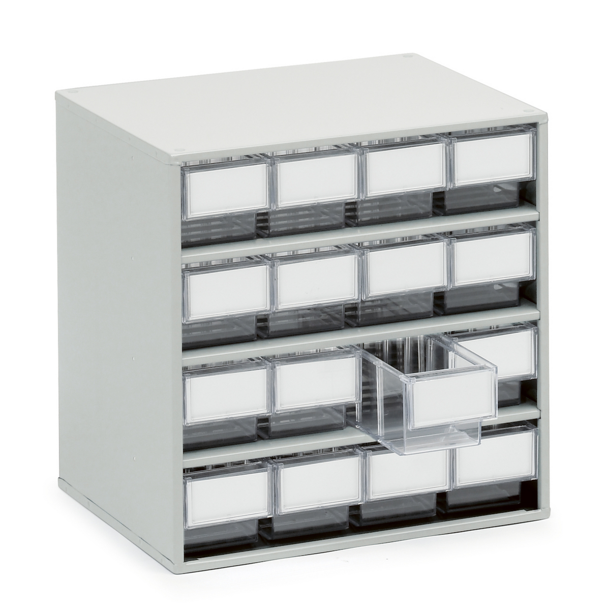 Treston petit bloc tiroirs, 16 tiroir(s), RAL7035 gris clair/transparent  ZOOM