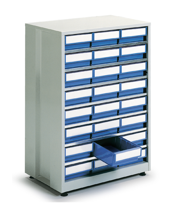Treston Grand bloc tiroirs, 24 tiroir(s), RAL7035 gris clair/bleu  ZOOM
