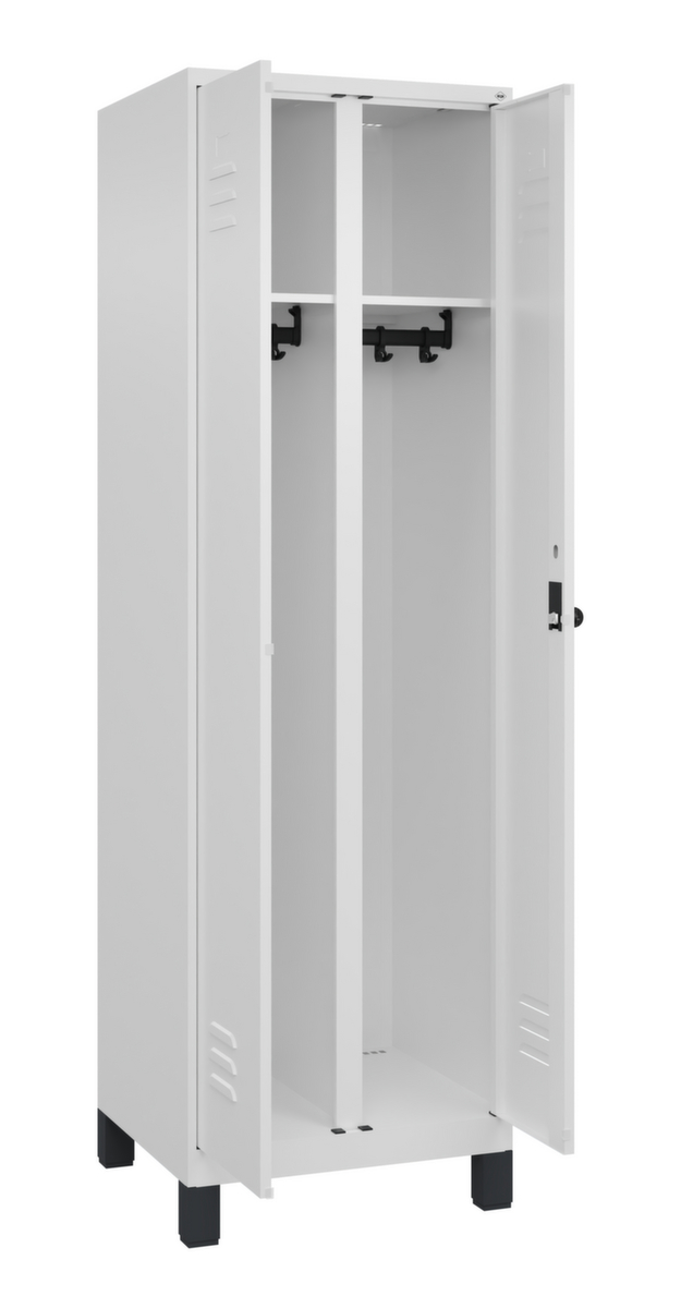 C+P Armoire vestiaire Classic Plus pour une séparation en noir et blanc, largeur de compartiment 300 mm  ZOOM