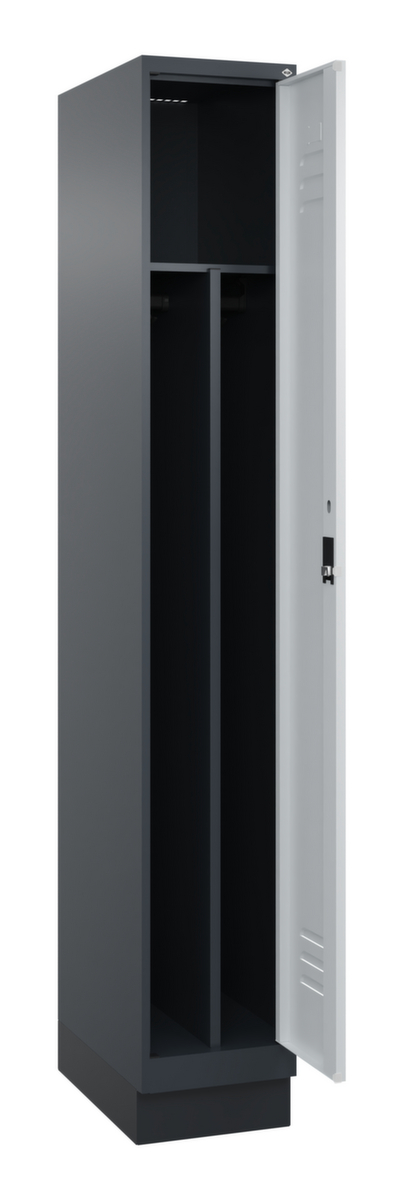 C+P Armoire vestiaire Classic Plus pour une séparation en noir et blanc, largeur de compartiment 300 mm  ZOOM