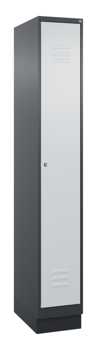 C+P Armoire vestiaire Classic Plus pour une séparation en noir et blanc, largeur de compartiment 300 mm