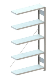 META rayonnage sans boulons extensible CLIP avec charge max. par tablette max. 350 kg