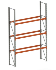 META Rayonnage à palettes MULTIPAL pour 8 palettes, largeur 2870 mm, 4 niveaux de stockage
