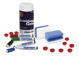 Franken Kit d'accessoires Spezial pour tableauxavec marqueurslingettes de nettoyageéponges et aimants