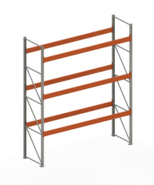 META Rayonnage à palettes MULTIPAL pour 16 palettes, largeur 3770 mm, 4 niveaux de stockage