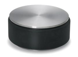 Blomus Butoir de porte pure home WELCOMEsous forme de cale ou de butoir avec rebord en caoutchoucargent/noir