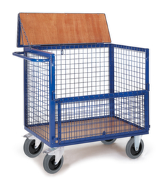 Rollcart Chariot conteneur avec parois grillagées