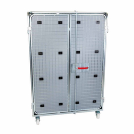 Bac sur roulettes de sécurité à porte à double battant