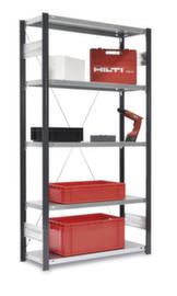 Rayonnage sans boulons avec charge max. par tablette 145 kg