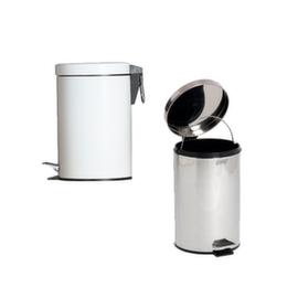 Poubelle à pédale ronde avec seau intérieur