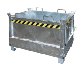 Benne à fond ouvrant gerbable en trois parties max. 2 m³