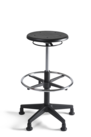 Tabouret pivotant avec assise ronde PU