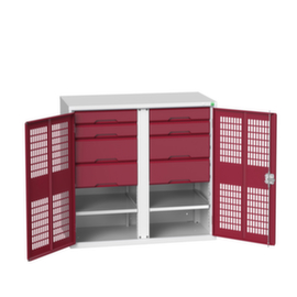 bott Armoire à portes battantes verso avec fentes d’aération et cloison