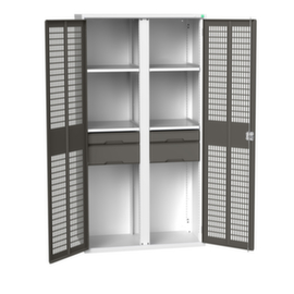 bott Armoire à portes battantes verso avec fentes d’aération et cloison
