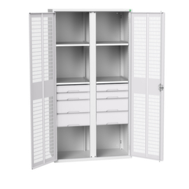 bott Armoire à portes battantes verso avec fentes d’aération et cloison