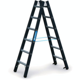 ZARGES Échelle à échelons pour charges lourdes Z600 charge max. 250 kg