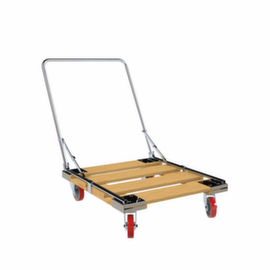 Plateau roulant avec barre de poussée