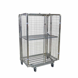 Bac sur roulettes de sécurité emboîtable nestainer® avec double porte battante