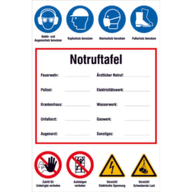 panneau indicateur SafetyMarking® pour les chantiers, « pour inscription par le client »