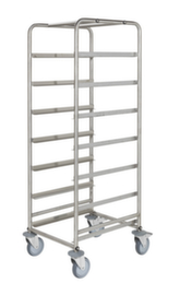 Kongamek Chariots à cadres ouverts pour les caisses en plastique, force 150 kg, 7 plateaux