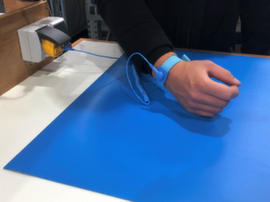 Kit de tapis d'atelier ESD ELEKTRON en vinyle