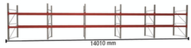 META Rayonnage à palettes MULTIPAL pour 45 palettes, largeur 14010 mm, 3 niveaux de stockage