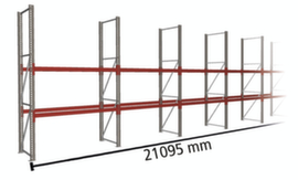 META Rayonnage à palettes MULTIPAL pour 66 palettes, largeur 21095 mm, 3 niveaux de stockage