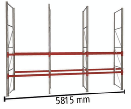 META Rayonnage à palettes MULTIPAL pour 18 palettes, largeur 5815 mm, 3 niveaux de stockage
