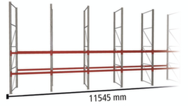 META Rayonnage à palettes MULTIPAL pour 36 palettes, largeur 11545 mm, 3 niveaux de stockage