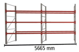 META Rayonnage à palettes MULTIPAL pour 24 palettes, largeur 5665 mm, 4 niveaux de stockage