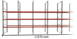 META Rayonnage à palettes MULTIPAL pour 72 palettes, largeur 17275 mm, 4 niveaux de stockage